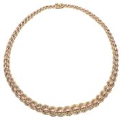 An Austrian two coloured 14ct yellow gold necklace