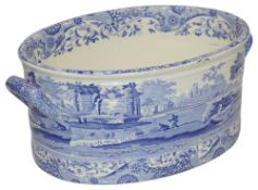 An early 19th century Spode 'Italian Pattern' Pearlware footbath