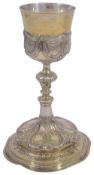 An early 18th century German parcel-gilt chalice cup
