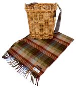 A Mulberry scarf and Mulberry wine carrying basket