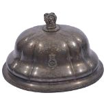 A Victorian Regimental Kings Own Yorkshire Light Infantry electroplated domed meat cover