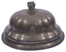 A Victorian Regimental Kings Own Yorkshire Light Infantry electroplated domed meat cover