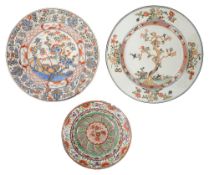 An 18th century Chinese Kangxi famille verte 'Magnolia' plate, others