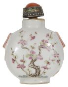 A late 19th century Chinese famille rose snuff bottle