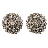 A pair of vintage Chanel rhinestone clip earrings