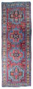 An early 20th century Caucasian Kazak style runner