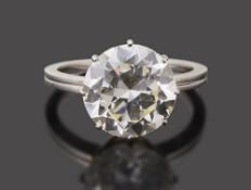 A diamond single stone ring 4.92cts