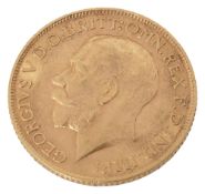 A George V full sovereign dated 1913