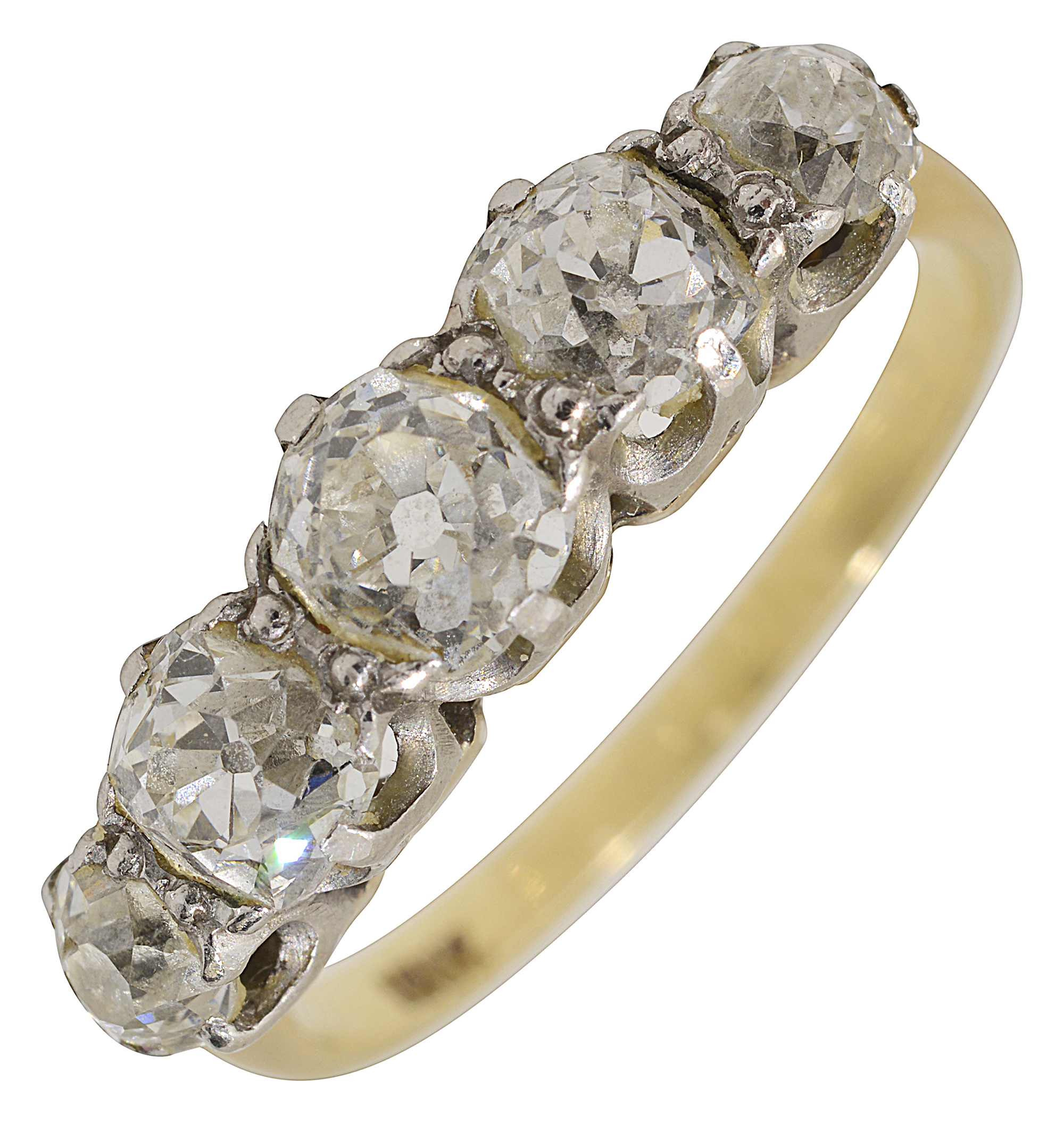 A diamond five stone ring - Image 2 of 2