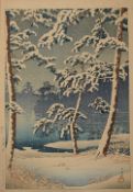 Kawase Hasui (1883-1957) 'Sensokuike, Senzoku Pond' woodblock