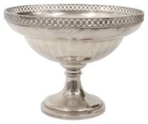 A George V silver pedestal bowl