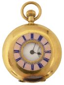 An 18K cased Benson half hunter pocket watch