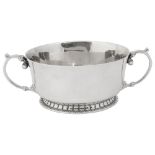 An Edward VIII silver christening porringer