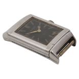 A rare stainless steel Reverso reversible Tavannes 064 wristwatch 1931