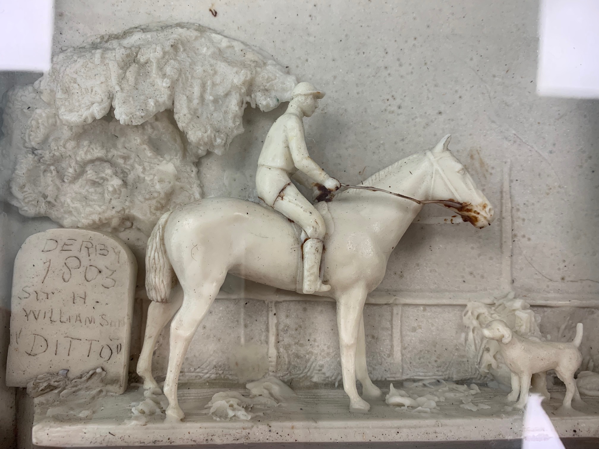 A Regency period wax diorama of the Derby Winner 'Ditto', 1803 - Image 3 of 3