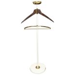 A mid 20th century enamelled, brass and lucite valet stand,