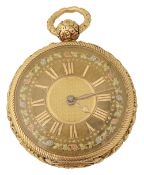 A Victorian 18K open faced fancy pocket watch