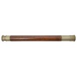 A late 19th century 1 3/4inch single draw refracting telescope
