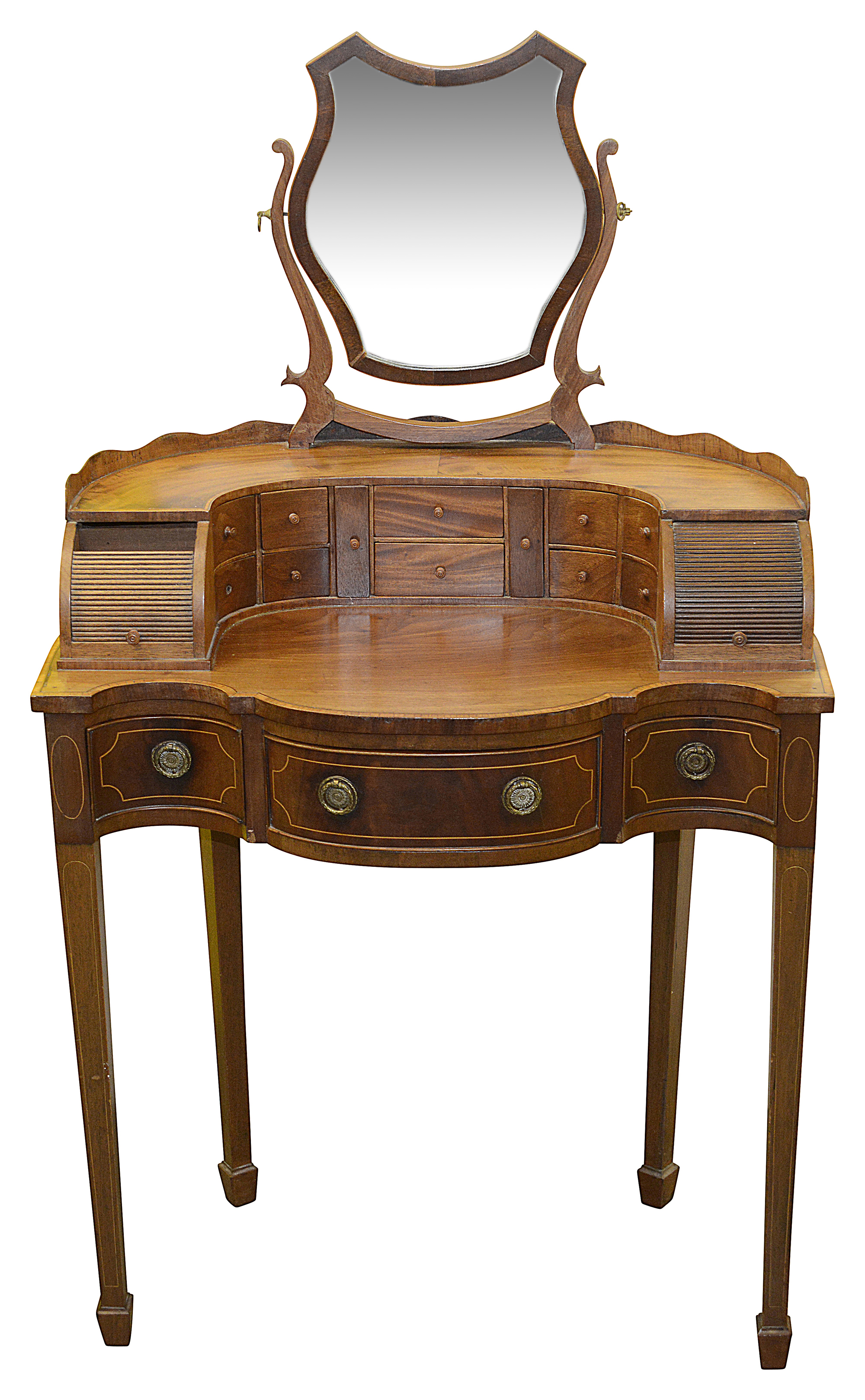 A Sheraton revival Carlton House style dressing table