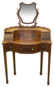 A Sheraton revival Carlton House style dressing table