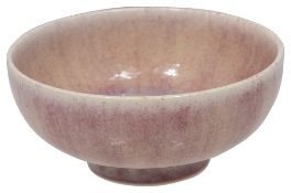 A Ruskin pottery miniature shallow footed bowl