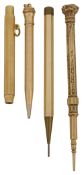 A Victorian 18ct gold Samson Mordan & Co. propelling pencil