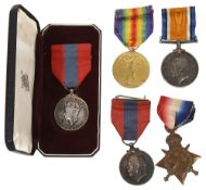 A WWI medal group awarded to 239888 John William Yarker A.B., R.N.