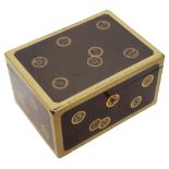 A late 19th Japanese Meiji Period lacquer tea box