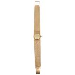 A 9ct gold lady's Omega bracelet wristwatch