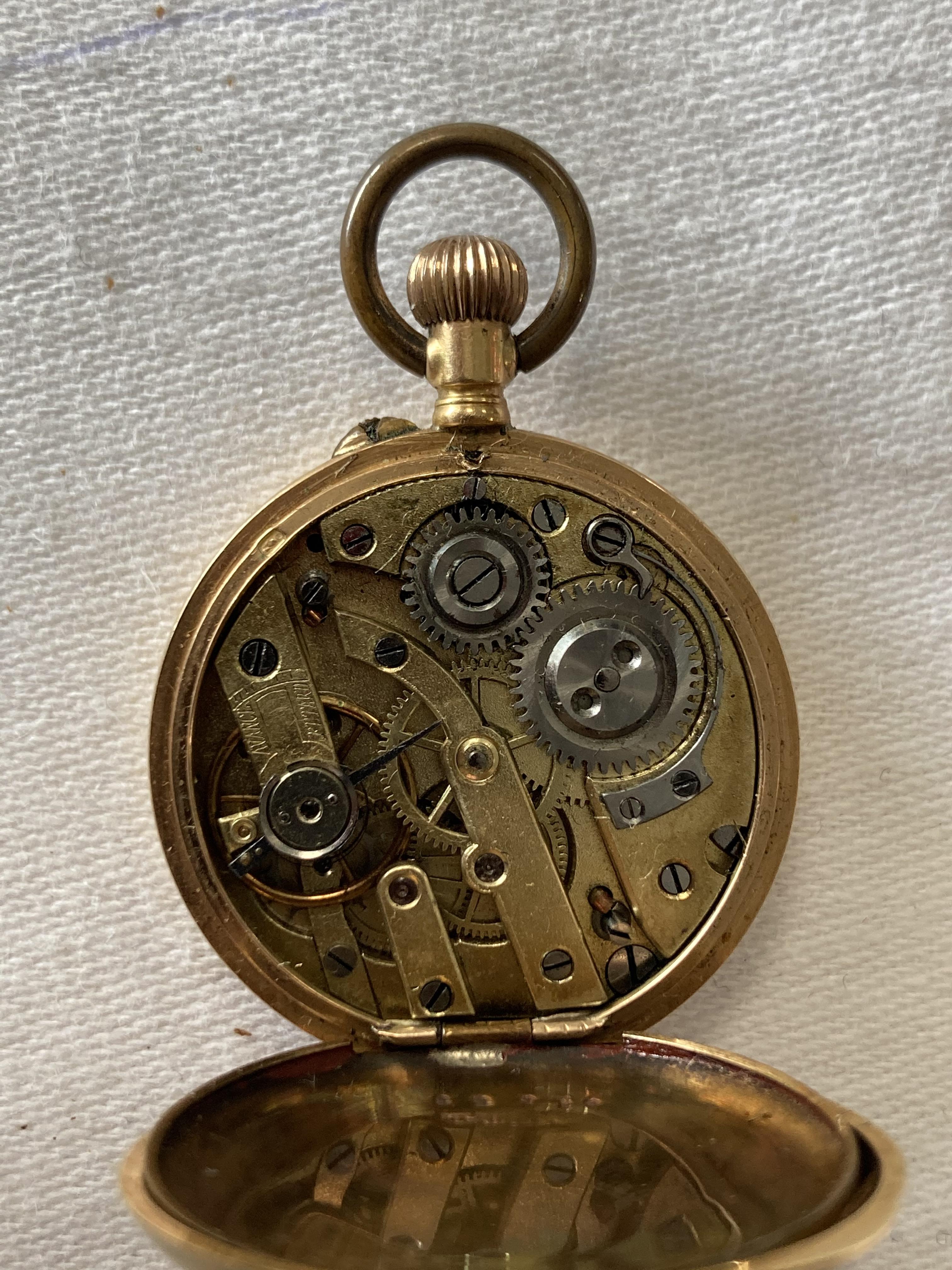 A 9ct cased gold tooth pick and a 14K cased pocket watch - Image 3 of 5