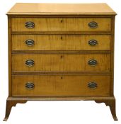 An American Federal period tiger maple chest of drawers