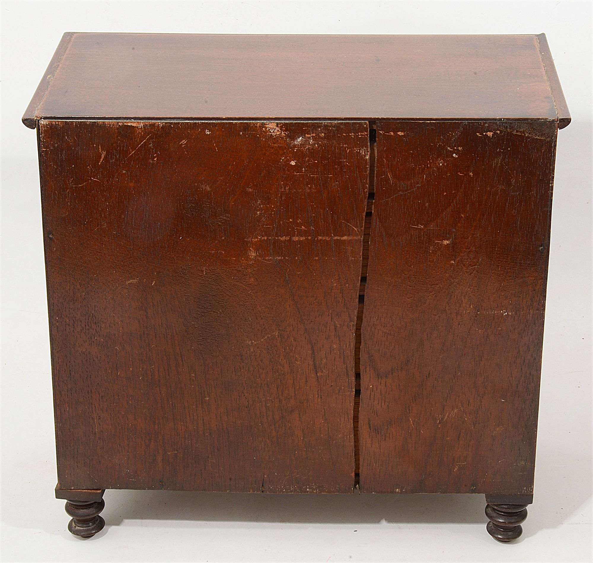 An early 19th century miniature mahogany chest of drawers - Image 2 of 2