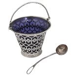 A George III silver swing handle cream pail