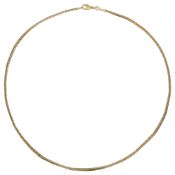 A 9ct yellow gold foxtail link chain necklace