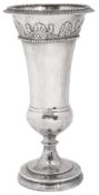 A George V silver vase