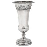 A George V silver vase