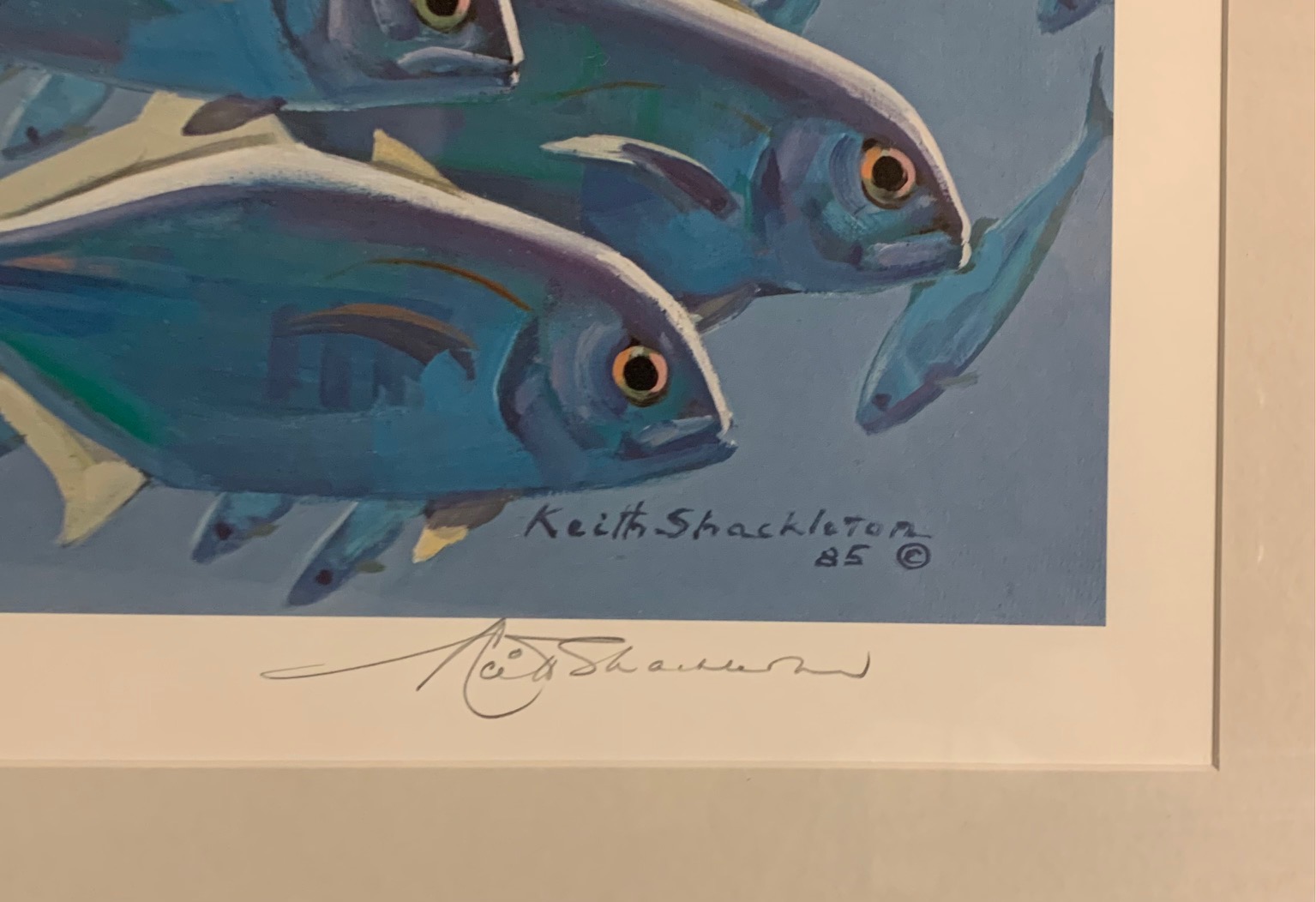 Keith Shackleton (British, 1923- 2015): 'School of Fish' limited edition print - Image 3 of 4