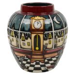 A Moorcroft limited edition 'Hickory Dickory Dock' pattern ginger jar and cover