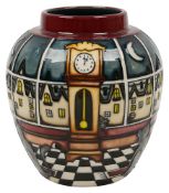 A Moorcroft limited edition 'Hickory Dickory Dock' pattern ginger jar and cover