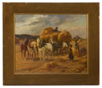 Paul Dominique Philippoteaux (1846-1923) 'The Hay Gatherers'