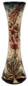 A large Moorcroft 'Rosebay Willow' pattern trial vase