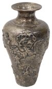 An early 20th century Chinese export silver vase