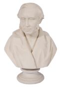 A 19th century Copeland parian bust of James Syme after William Brodie R.SA