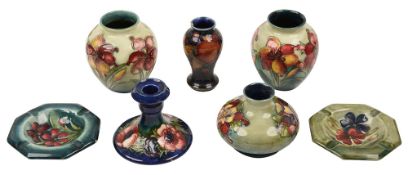 A collection of seven pieces of Moorcroft,