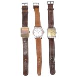 Three gentleman's vintage wristwatches