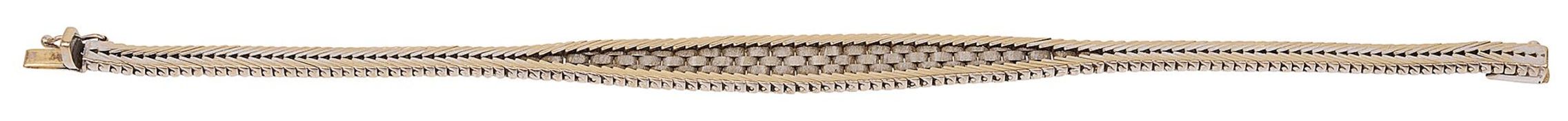 An articulated white gold bracelet,