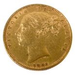 Victoria gold full sovereign, 1853