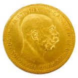 Austro-Hungary. Franz Joseph I. 1915, gold 20 Corona