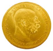 Austro-Hungary. Franz Joseph I. 1915, gold 20 Corona