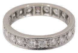 A diamond-set eternity ring